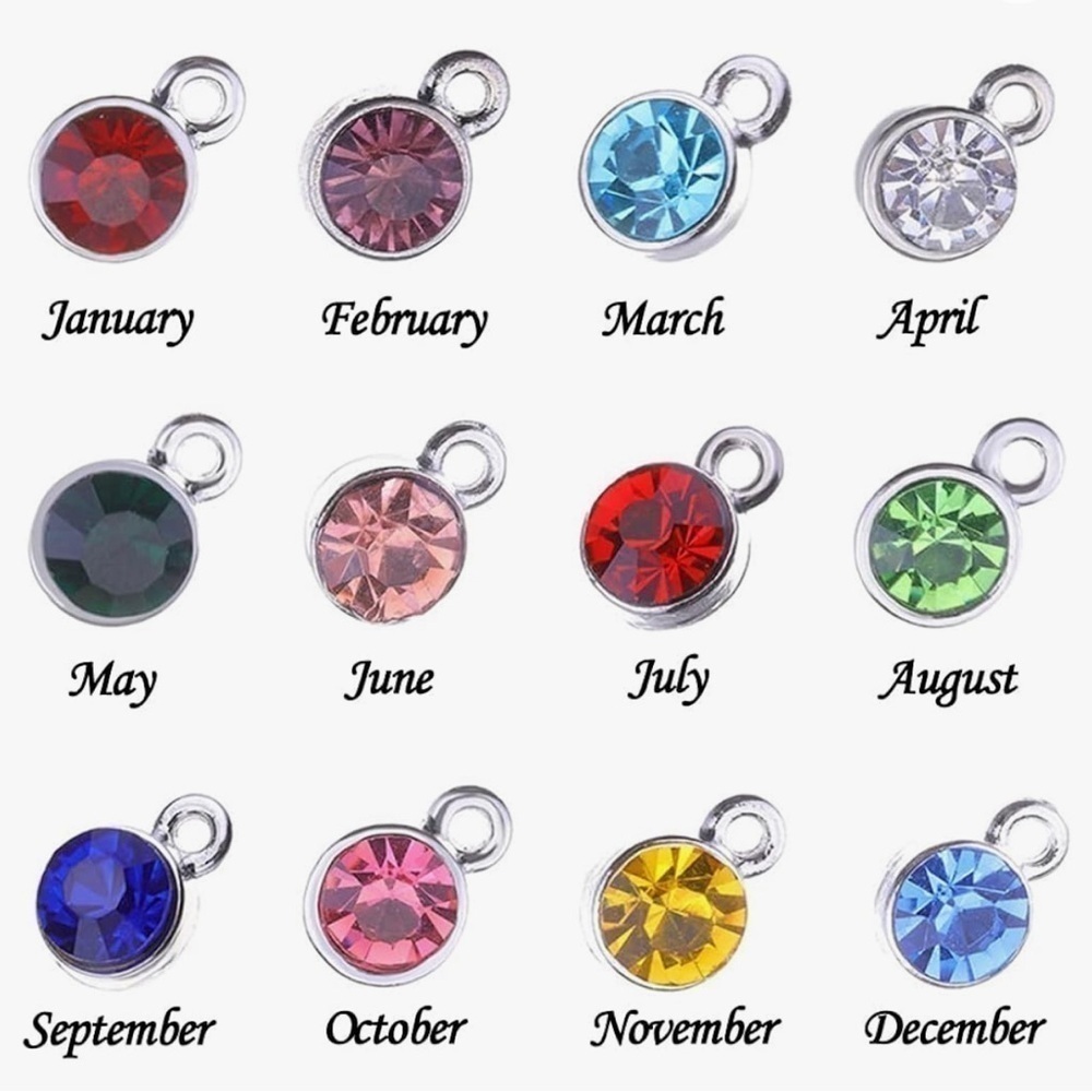 NWT - Birth Flower Necklace with Birth Month Charm - Picture 3 of 12